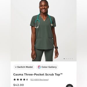 Figs Casma Three-Pocket Scrub Top